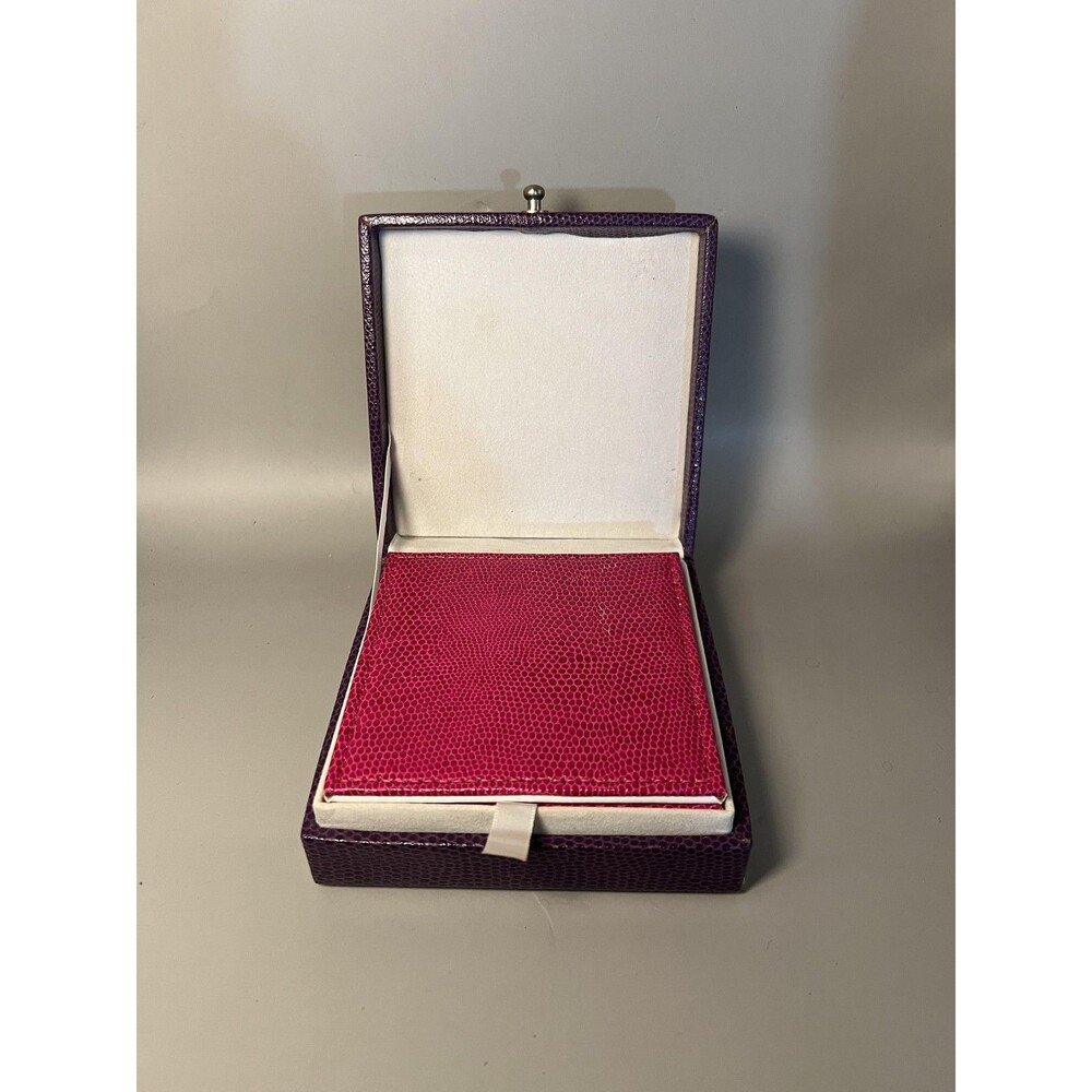 Jones New York Collection Coasters Set 4 Embossed Faux Leather with Storage Case